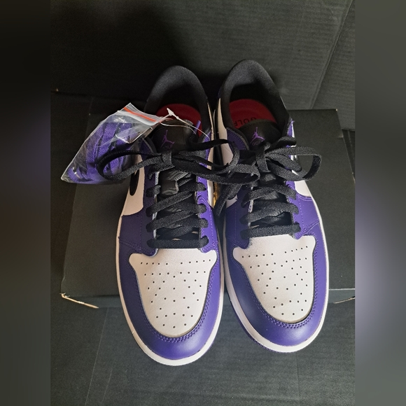 Nike Air Jordan 1 Low Golf Court White Purple New With Box Men's Size 10. - Picture 4 of 15
